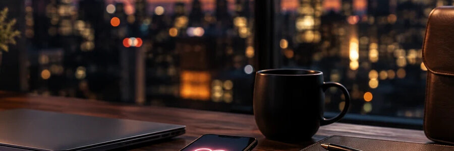 Best privacy dating apps represented by a discreet phone on a private evening workspace
