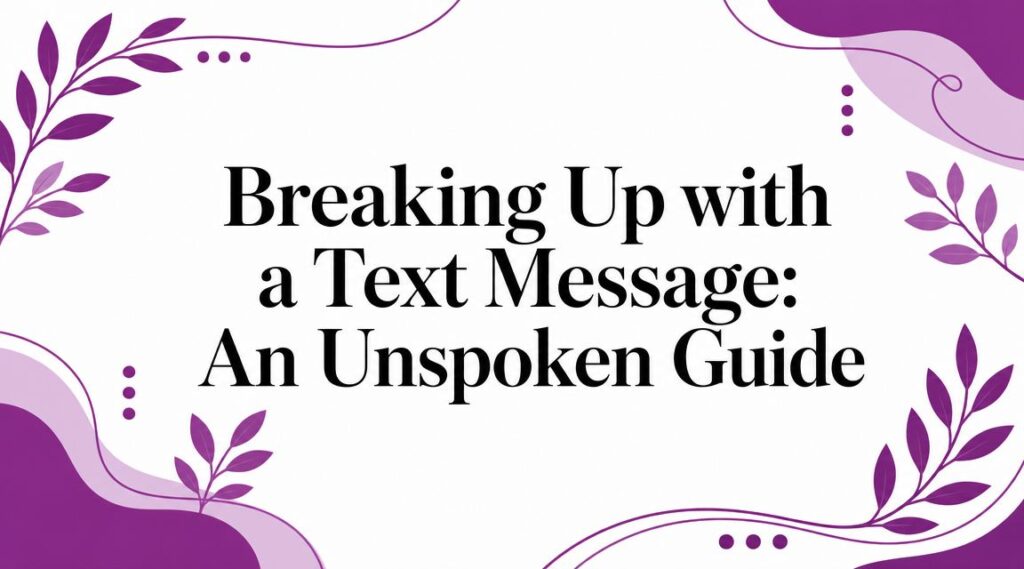 Breaking Up with a Text Message: An Unspoken Guide