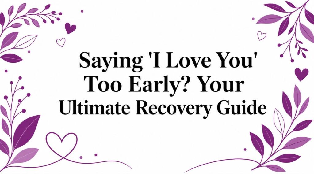Saying ‘I Love You’ Too Early? Your Ultimate Recovery Guide