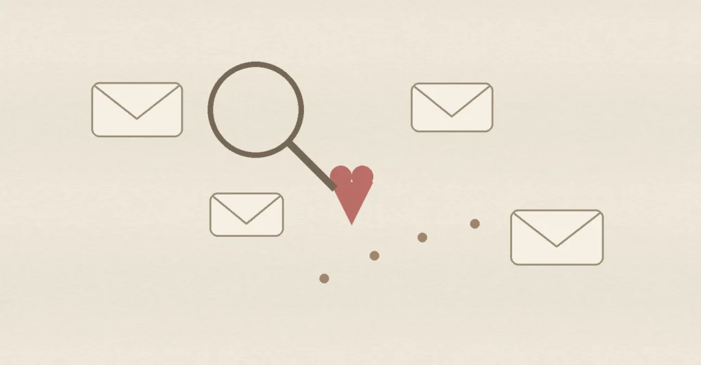 find secret admirer — supporting editorial image