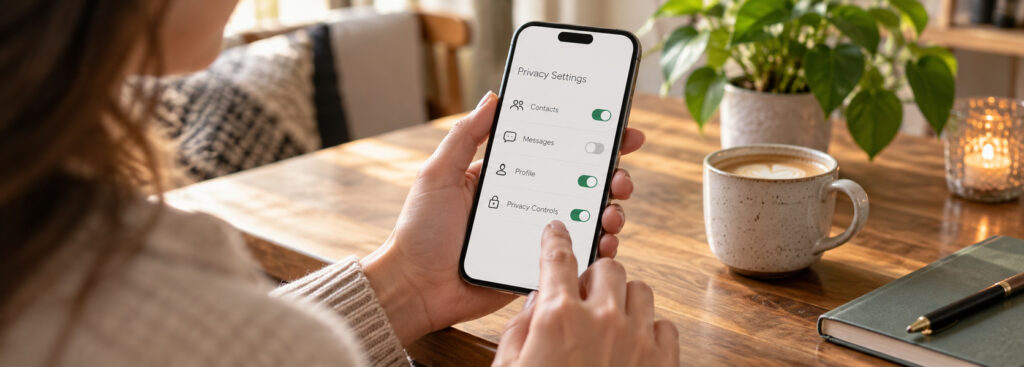 dating privacy contact controls for email phone and private messaging